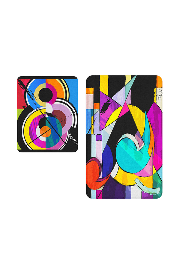 Oyo Concept, Set 2 covoare de baie, Trea, Multicolor, 40x60 cm, 60x90 cm