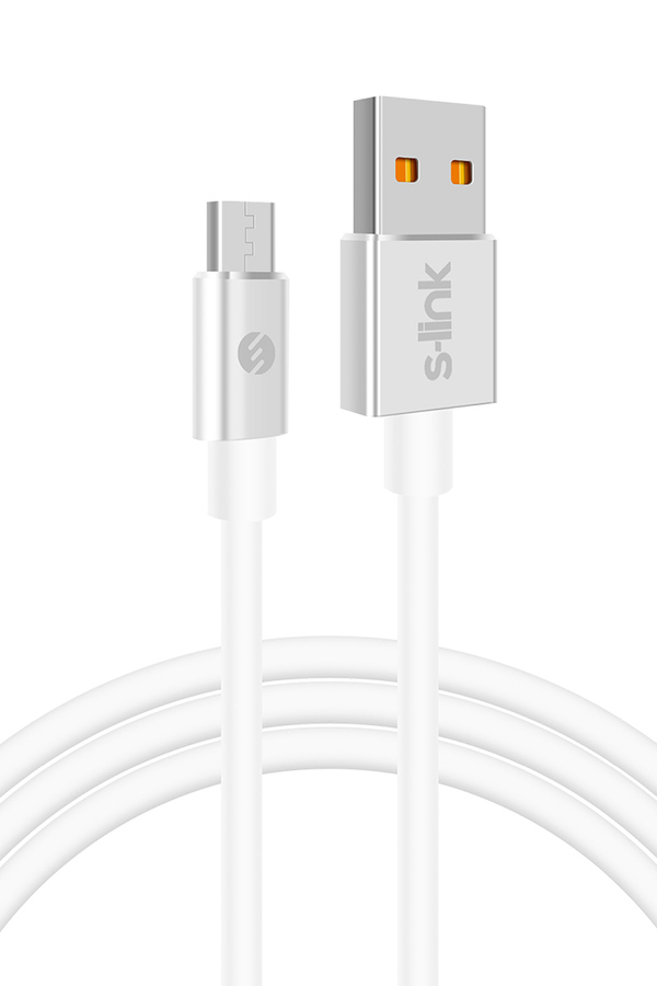 S-Link, Cablu de date, 2.4A, 3m, micro USB, Alb