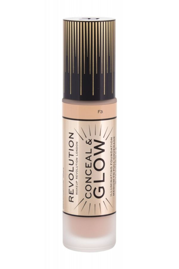 Makeup Revolution, Fond de ten Conceal and Glow, F3, 23 ml