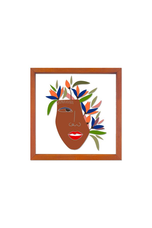 Vavien Artwork, Tablou, 32x32 cm, sticla, Multicolor/Rosu