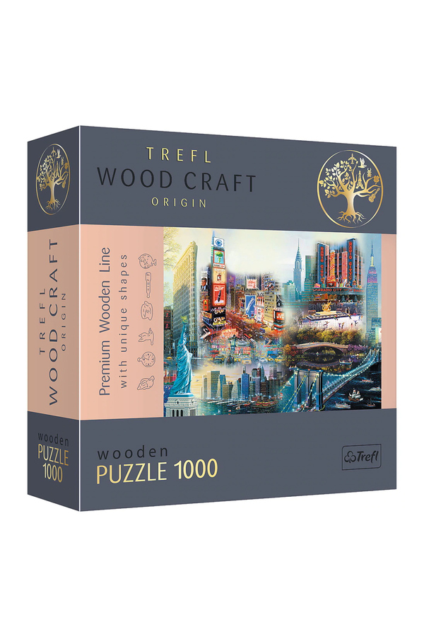Trefl, Puzzle din lemn - New York, 1000 piese, +12 ani