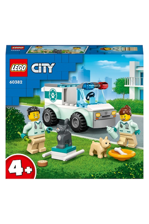LEGO City, Ambulanta veterinara, 60382, 58 piese, 4 ani