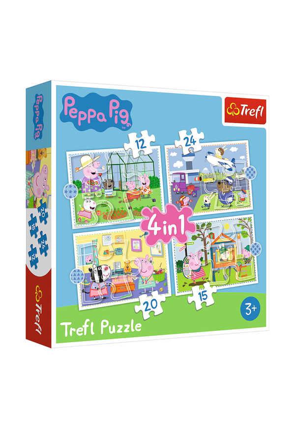Trefl, Puzzle 4 in 1 - Peppa Pig, +4 ani