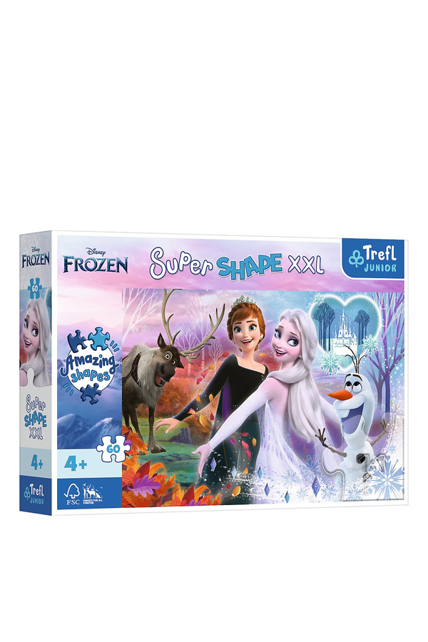 Trefl, Puzzle - Primo super shape XXL Disney Frozen surorile dansatoarea, 60 piese, 4 ani