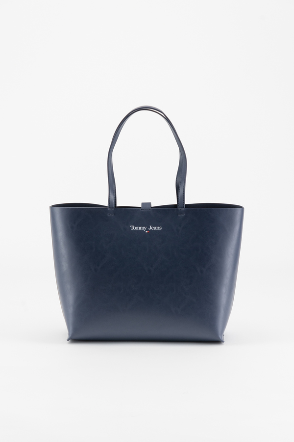 Tommy Jeans, Geanta tote Essential, piele ecologica, Bleumarin
