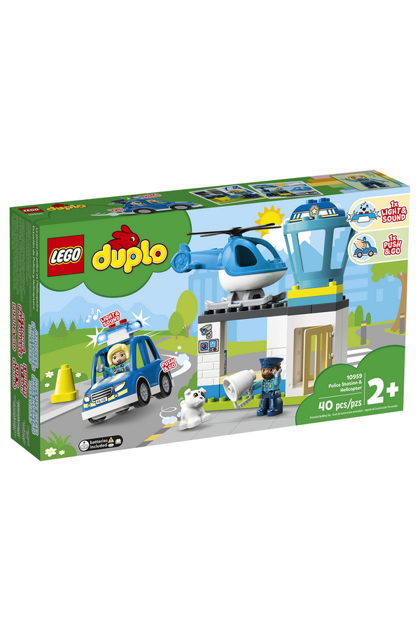 LEGO DUPLO, Sectie de politie si elicopter, 10959, 40 piese, +2 ani
