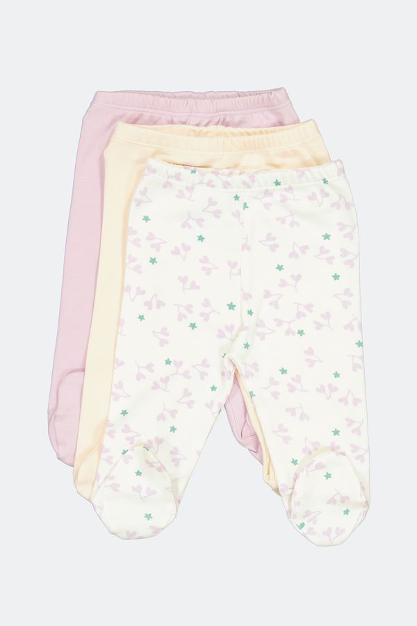 NECIXS, Set de 3 pantaloni pentru fete, din bumbac, Multicolor