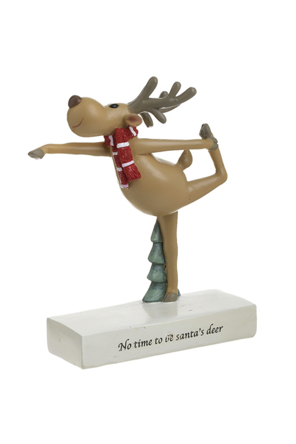 Inart, Figurina ren de Craciun, Multicolor, 17x14x6 cm