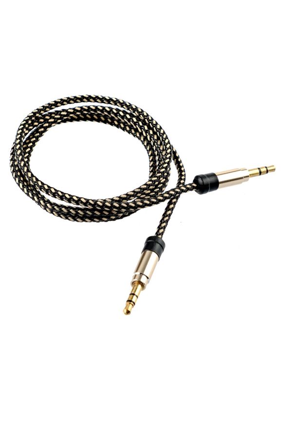 Cablu audio AUX, Tellur,  jack 3.5 mm, Auriu, 1m