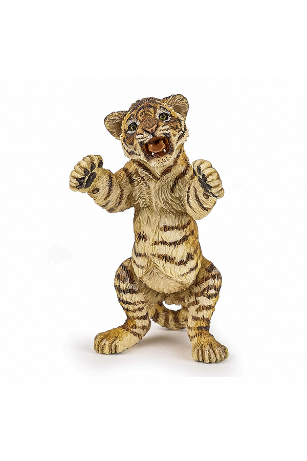 Papo, Figurina pui de tigru ridicat, Maro, +3 ani
