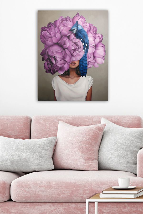 Wallity, Tablou, 50x70 cm, canvas, Multicolor/Roz