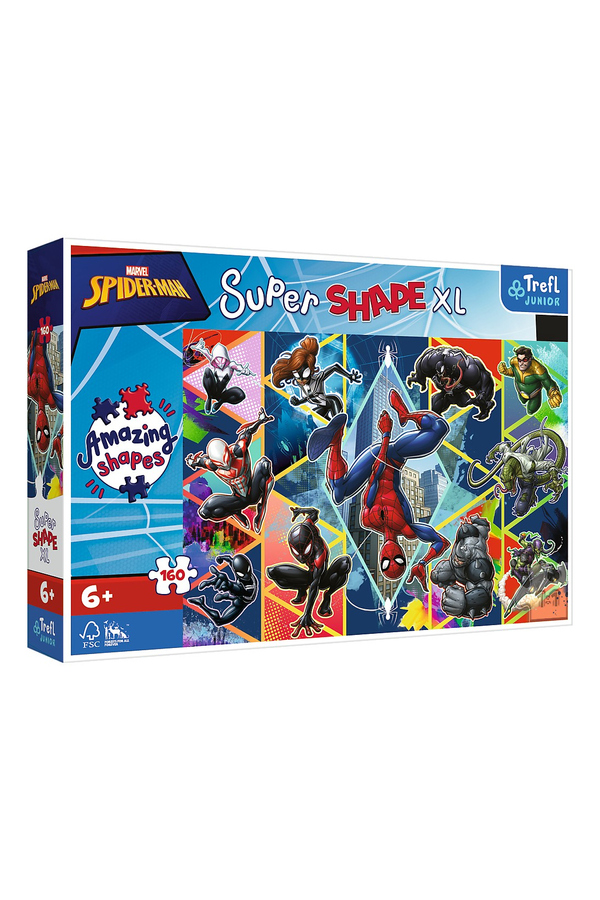 Trefl, Puzzle - Primo super shape XXL Spiderman, 160 piese, 6 ani