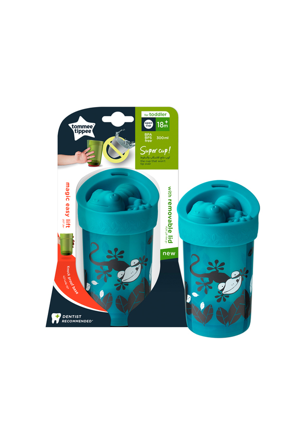 Tomme Tippee, Cana No Knock Large cu capac, Verde, 300 ml, 18 luni +