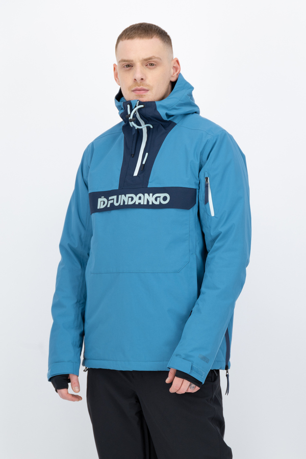 Fundango, Geaca de schi Burnaby Logo Anorak, impermeabila Albastru deschis
