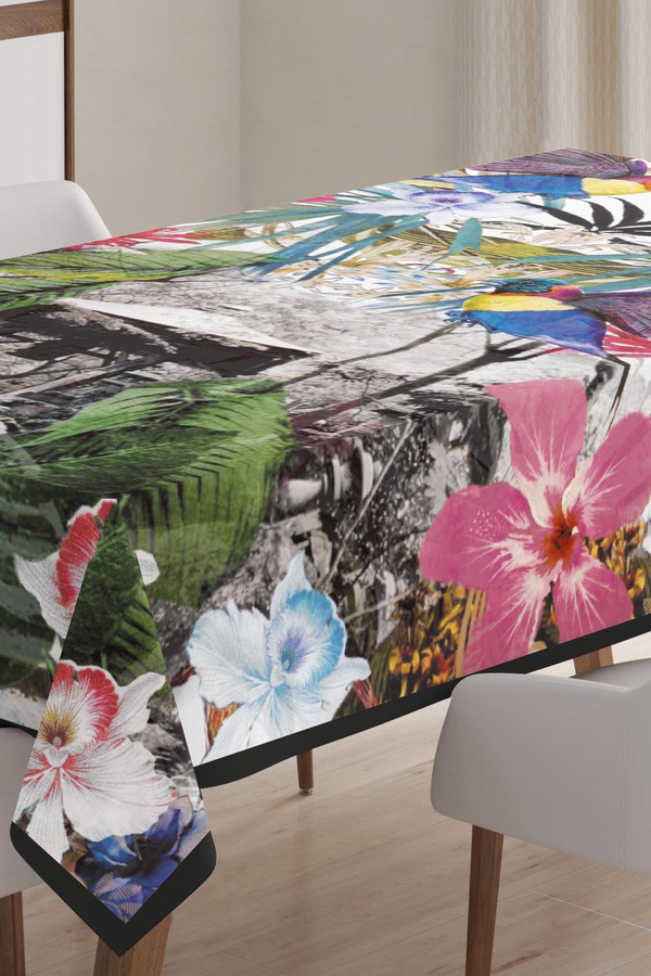 Oyo Concept, Fata de masa, imprimeu floral, Multicolor, 140x200 cm