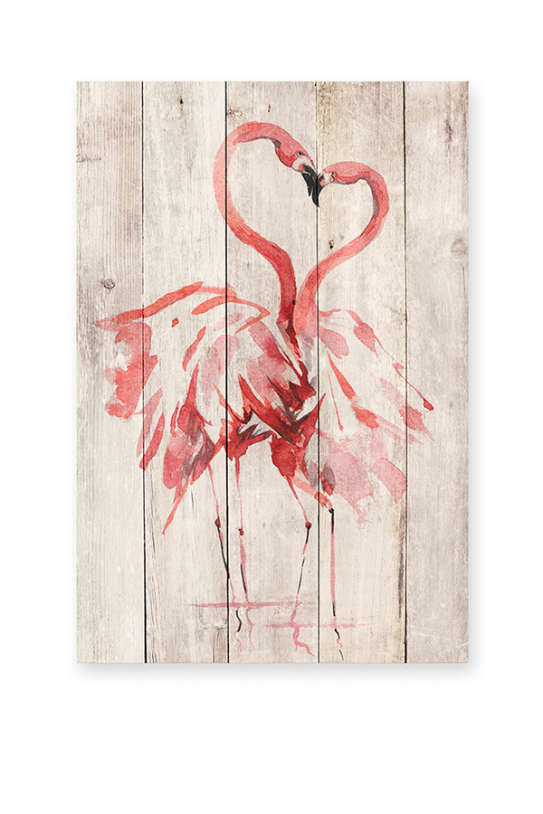 Madre Selva, Tablou Love Flamingo, Multicolor, 40x60 cm