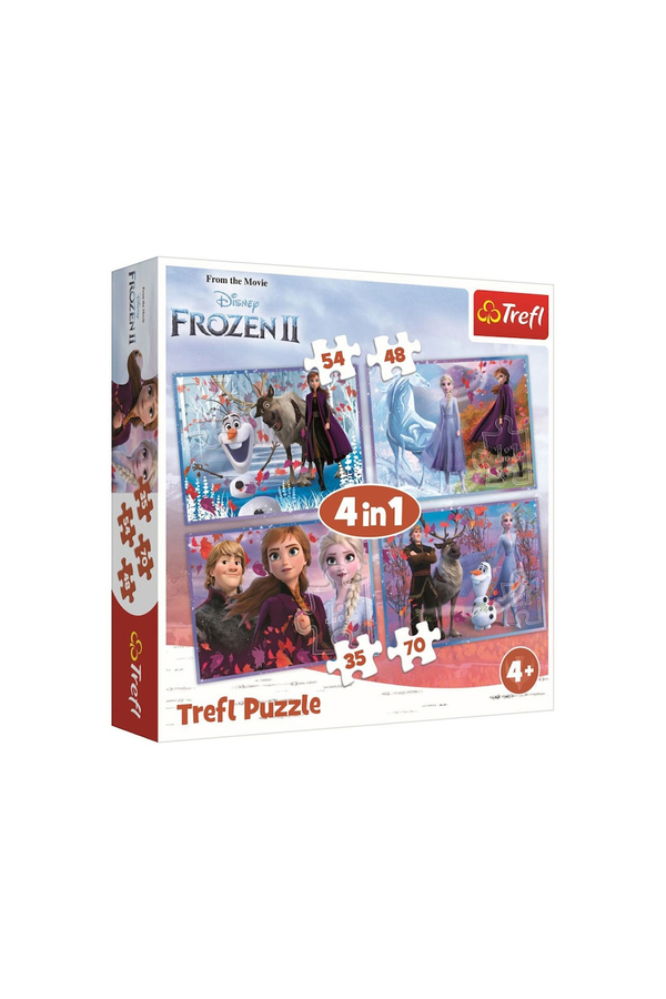 Trefl, Puzzle 4 in 1 - Frozen 2 calatoria catre necunoscut, +4 ani