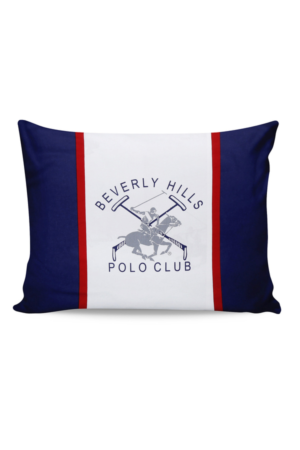 Beverly Hills Polo Club, Set 2 fete de perne, bumbac, Albastru/Alb, 70x50x3 cm