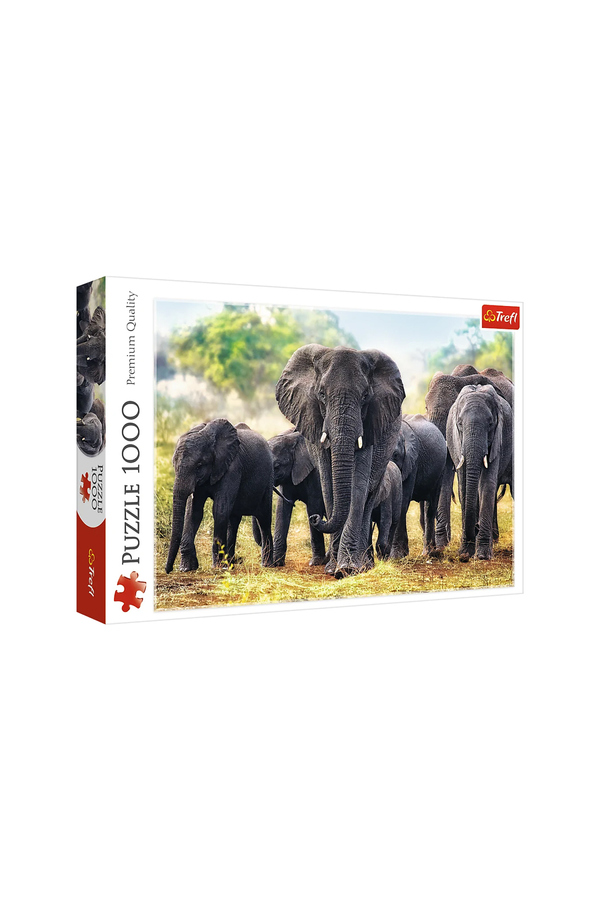 Trefl, Puzzle - Elefanti africani, 1000 piese, +12 ani