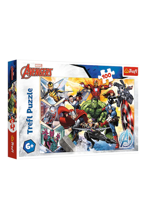 Trefl, Puzzle - Marvel Avengers puterea razbunatorilor, 100 piese, 5 ani