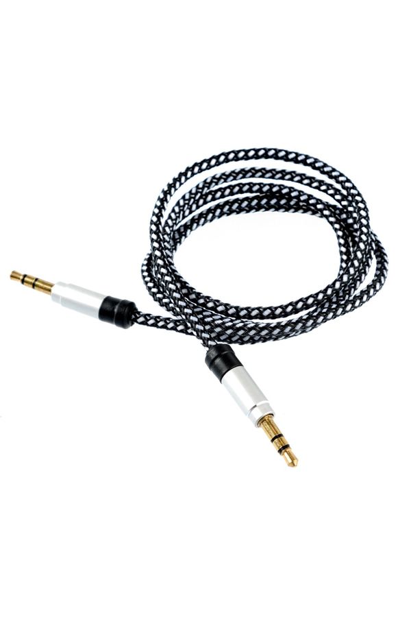 Cablu audio AUX, Tellur,  jack 3.5 mm, Argintiu, 1m