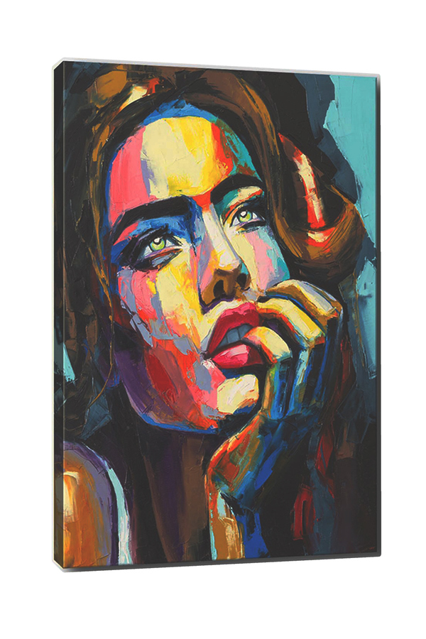 Tablo Center, Tablou canvas, Art Woman, Multicolor, 100x140 cm