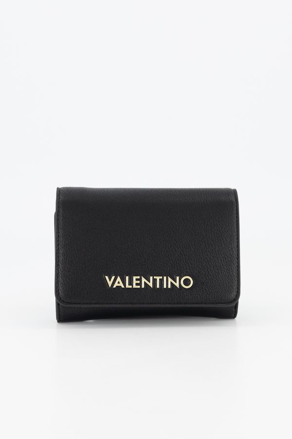 Valentino Bags, Portofel, cu detaliu logo metalic, piele ecologica, Negru