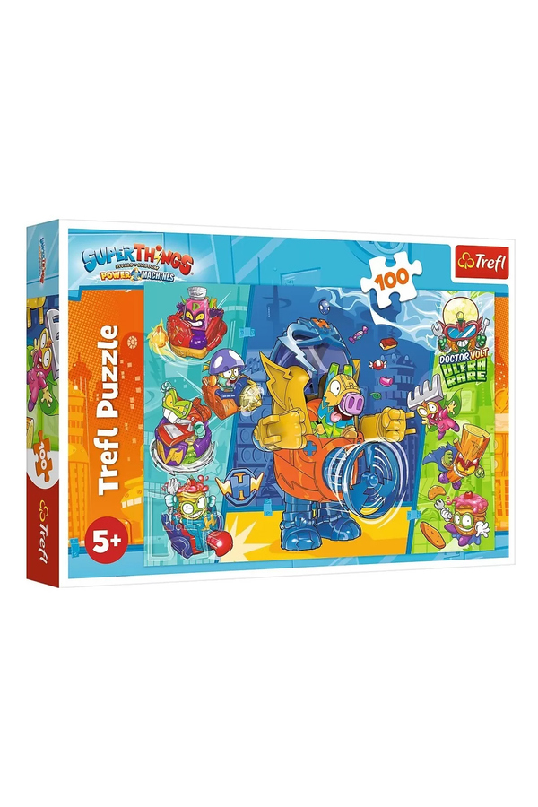 Trefl, Puzzle - Super Things super forta, 100 piese, +5 ani
