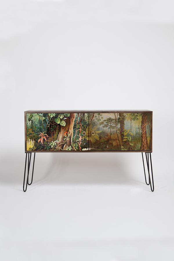 Madre Selva, Comoda din lemn, Multicolor, 115x30x74 cm