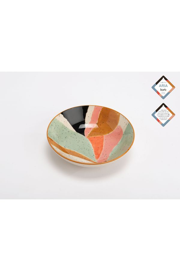 Amadeus, Farfurie adanca,  ceramica, Multicolor, D19 cm