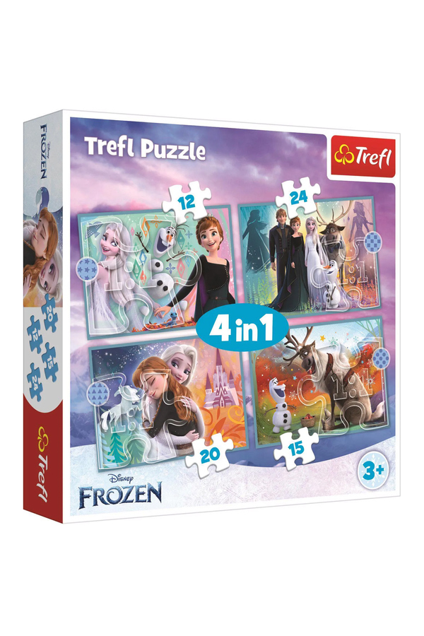 Trefl, Puzzle 4 in 1 - Frozen 2 uimitoarea lume Disney, +4 ani