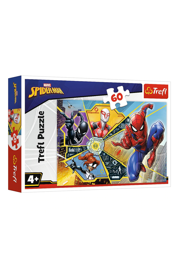 Trefl, Puzzle - Spiderman panza de paianjen, 60 piese, +4 ani