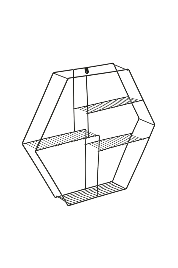 Click, Raft in forma de hexagon, MDF, 42x38x9 cm