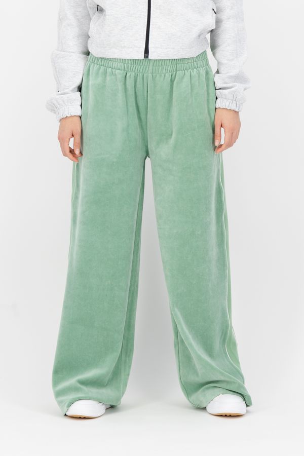 SUPERDRY, Pantaloni largi, bumbac, Verde