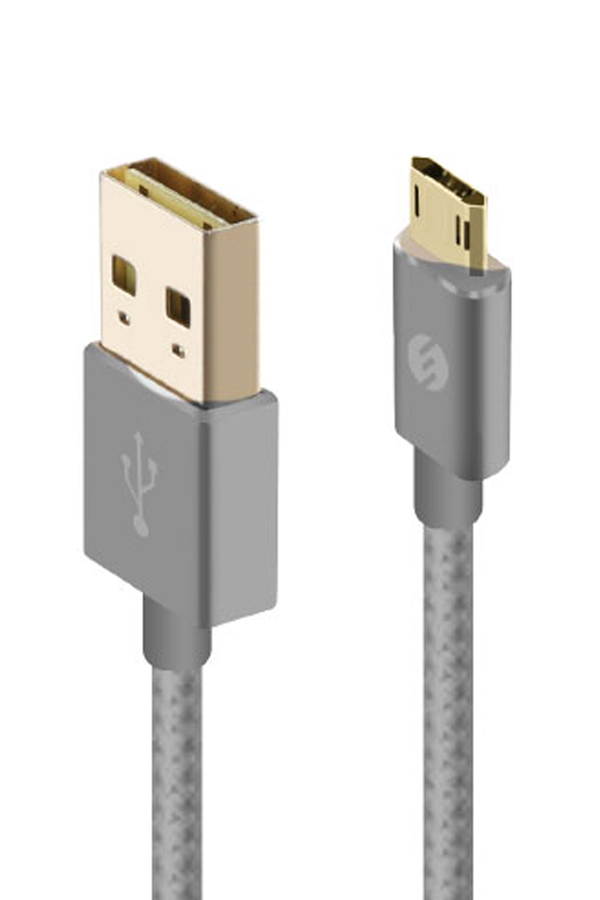 S-Link, Cablu de date, 1m, micro USB, Gri