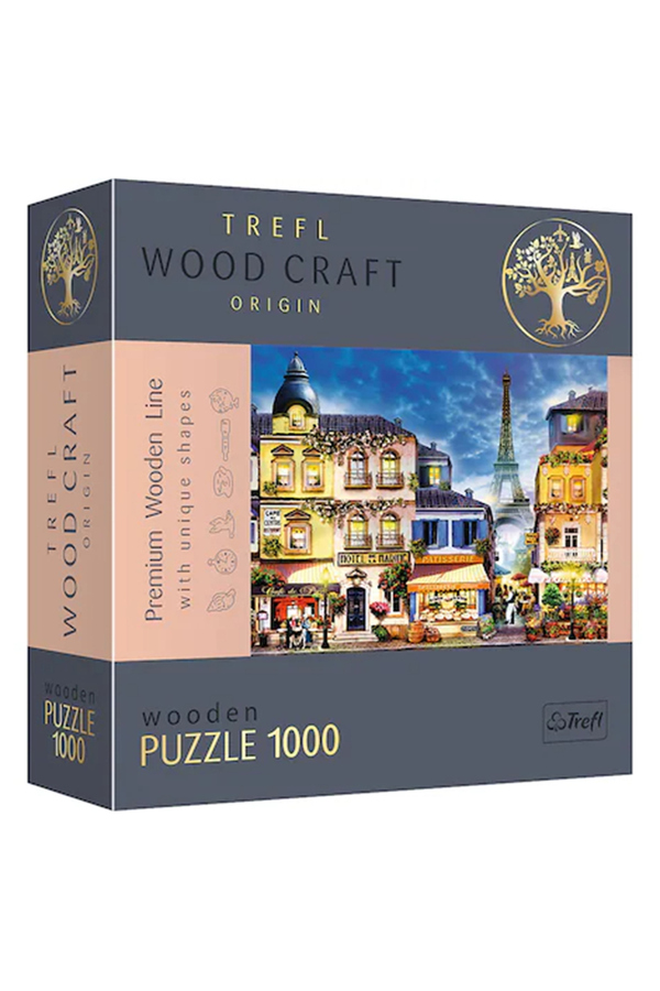 Trefl, Puzzle din lemn - Strada franceza, 1000 piese, +12 ani