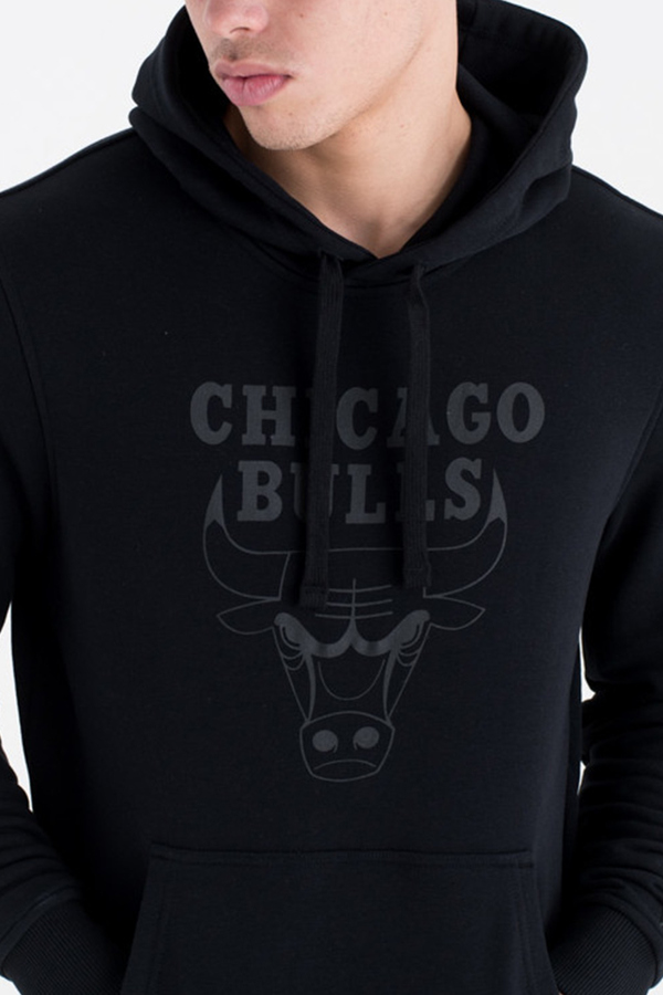 New Era, Hanorac cu imprimeu si buzunar kangaroo Chicago Bulls