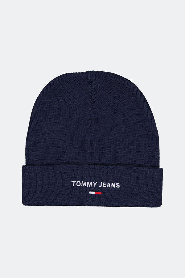 Tommy Jeans, Caciula Sport, cu detaliu logo brodat, bumbac organic, Bleumarin