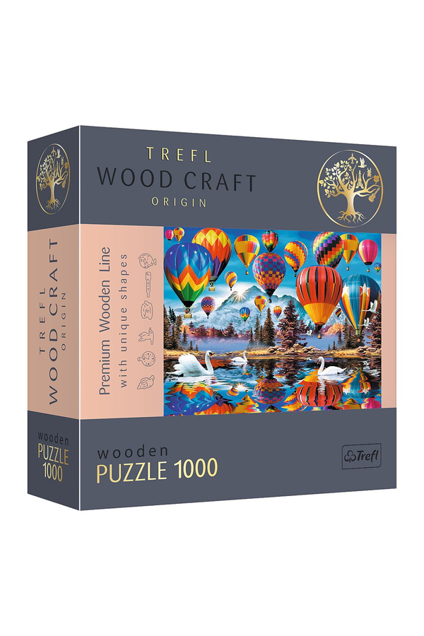 Trefl, Puzzle din lemn - Baloane colorate, 1000 piese, +12 ani