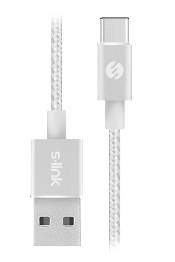 S-Link, Cablu de date, 2A, 1m, Type-C, Gri